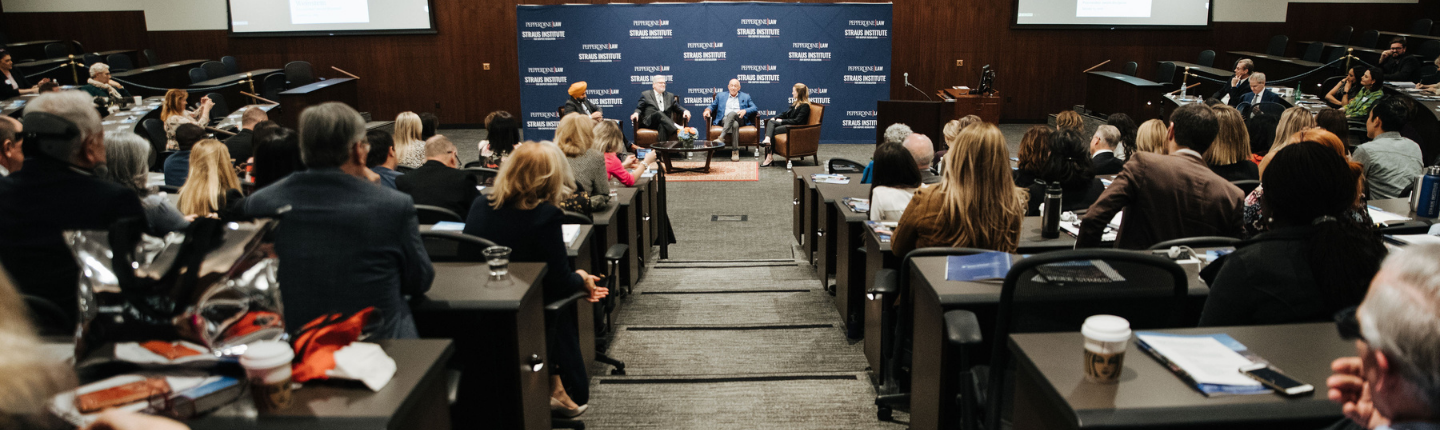 A panel discussion at the Caruso School of Law Straus Institute