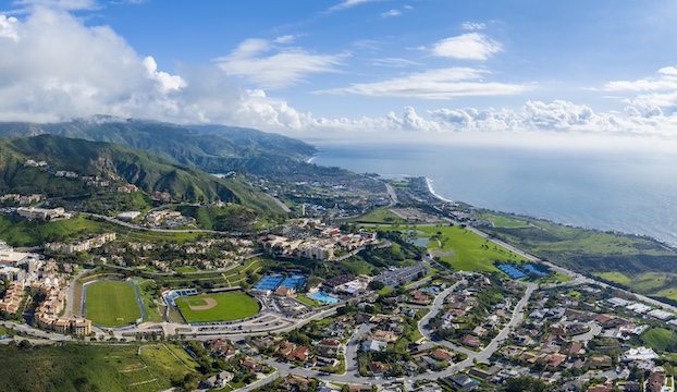 pepperdine malibu campus overhead shot