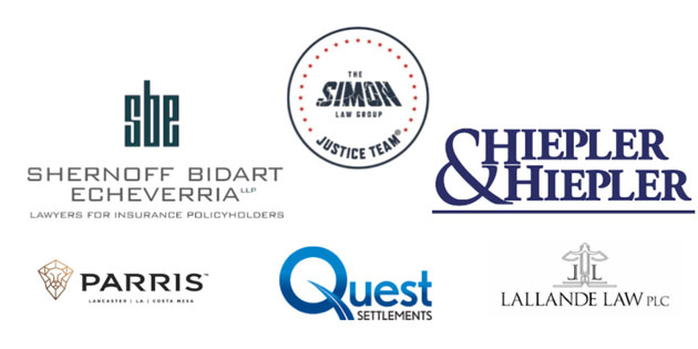 logos for six sponsors of 2020 trial lawyers conference