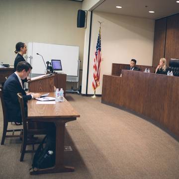 Photo of appellate courtroom