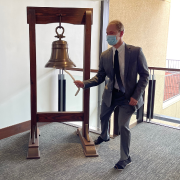Nicholas Archibald rings the jobs bell