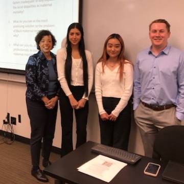 Caruso Law students with professor Chris Goodman