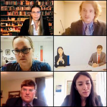 Composite photo of commercial mediation competition participants