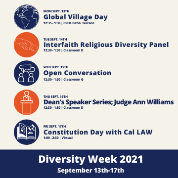Diversity Week schedule of events 2021