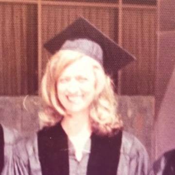 Doris Felman in cap and gown