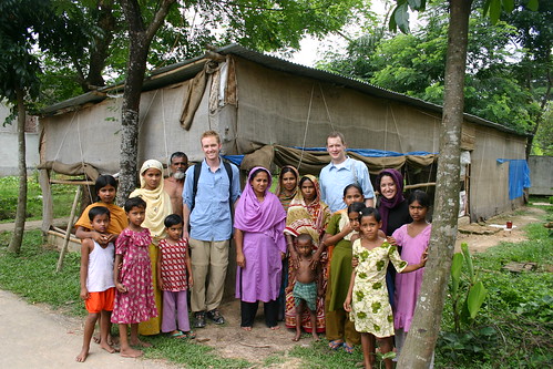 With the villagers