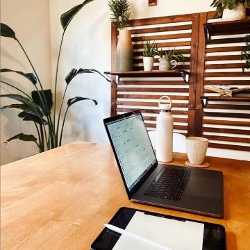 Photo of laptop on desk