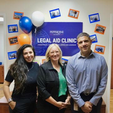 Brittany Stringfellow Otey and Isai Cortez at Legal Aid Clinic