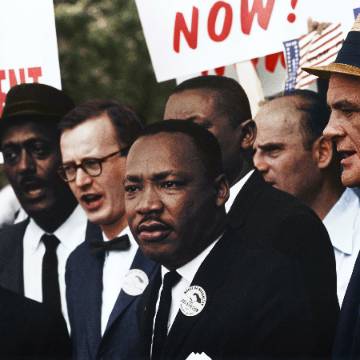 Martin Luther King delivering speech