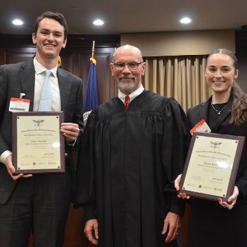 Isaac Zwerling and Megan Hoefs at National Veterans Moot Court