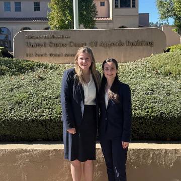 Kristin O'Bryan and Rachel Trauner at Ninth Circuit courthouse