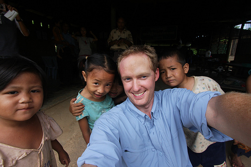 Jay in Burma with Orphans