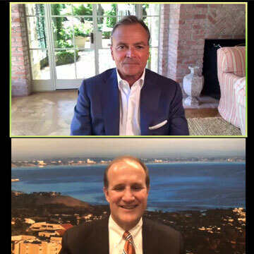 Rick Caruso and Jim Gash on zoom screen