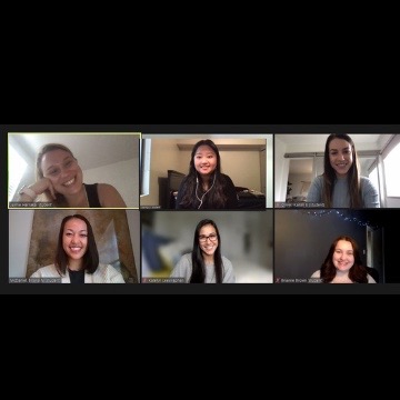 Zoom screenshot of restoration and justice clinic students