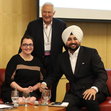 Sukhsimran Singh with conference speakers