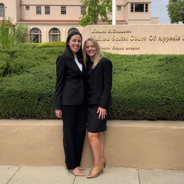 Mary Trotter and Ellie Ritter at Ninth Circuit courthouse